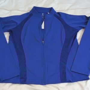 NWT American Tall Balance Womens XL Tall Blue Full Zip Athletic Jacket